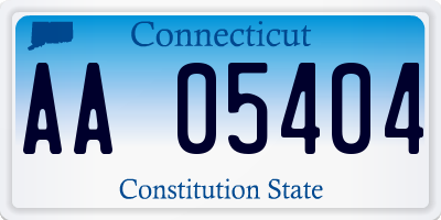 CT license plate AA05404