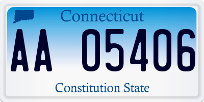 CT license plate AA05406