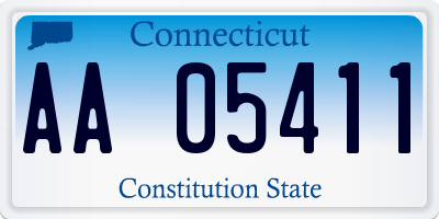 CT license plate AA05411