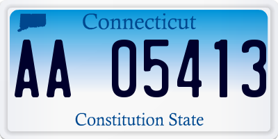 CT license plate AA05413