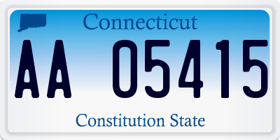 CT license plate AA05415