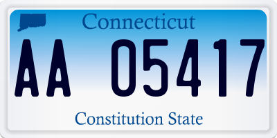 CT license plate AA05417
