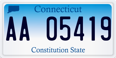 CT license plate AA05419