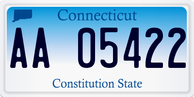 CT license plate AA05422