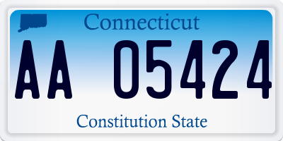 CT license plate AA05424