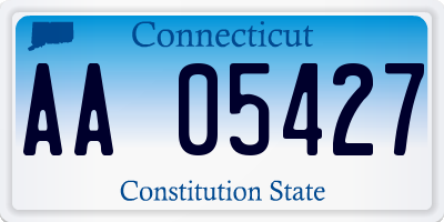 CT license plate AA05427