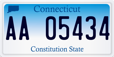 CT license plate AA05434