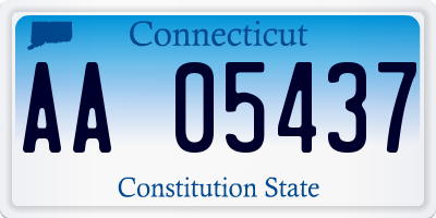 CT license plate AA05437