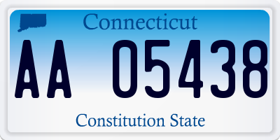 CT license plate AA05438