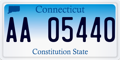 CT license plate AA05440