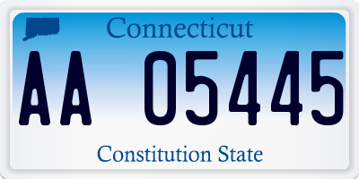 CT license plate AA05445