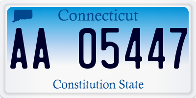 CT license plate AA05447