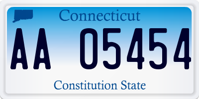 CT license plate AA05454