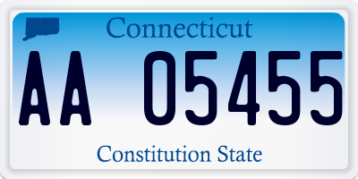 CT license plate AA05455