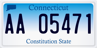 CT license plate AA05471