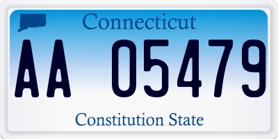 CT license plate AA05479