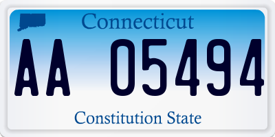 CT license plate AA05494