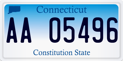 CT license plate AA05496