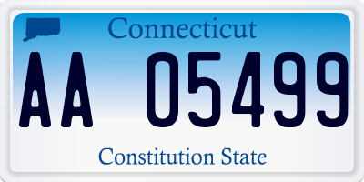 CT license plate AA05499