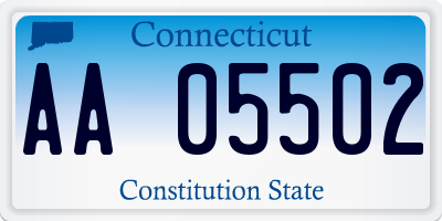 CT license plate AA05502