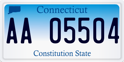 CT license plate AA05504