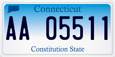 CT license plate AA05511