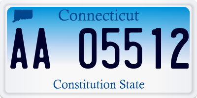 CT license plate AA05512