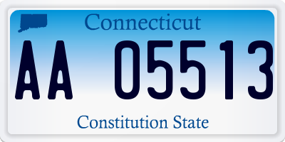 CT license plate AA05513