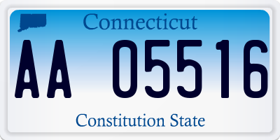 CT license plate AA05516