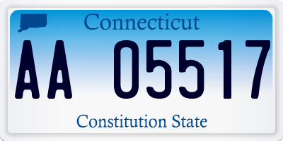 CT license plate AA05517