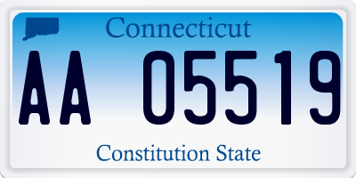 CT license plate AA05519