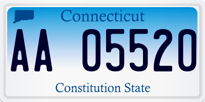 CT license plate AA05520