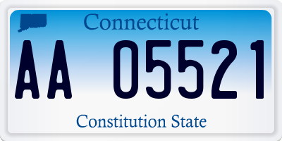 CT license plate AA05521