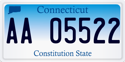 CT license plate AA05522
