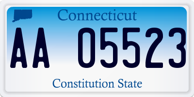 CT license plate AA05523