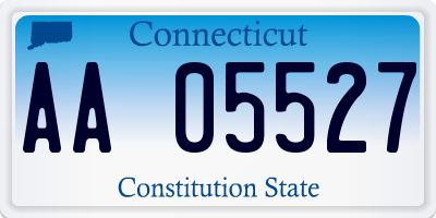 CT license plate AA05527