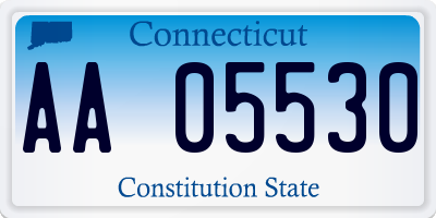 CT license plate AA05530