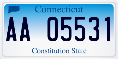 CT license plate AA05531