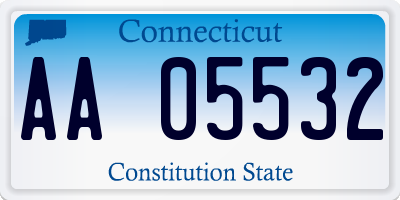 CT license plate AA05532