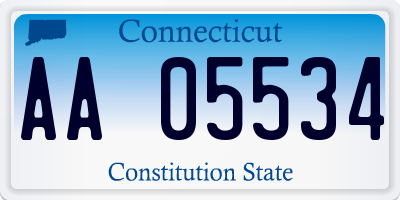 CT license plate AA05534