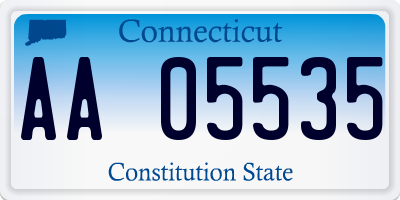 CT license plate AA05535