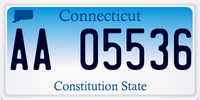 CT license plate AA05536