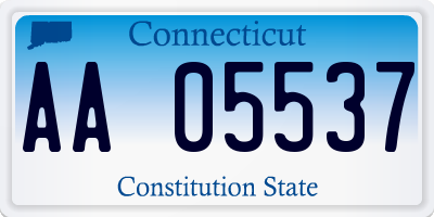 CT license plate AA05537