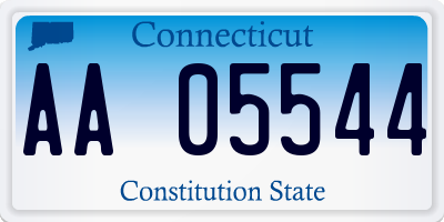 CT license plate AA05544