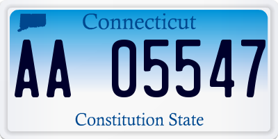 CT license plate AA05547