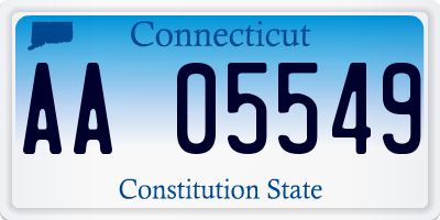 CT license plate AA05549