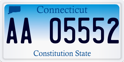 CT license plate AA05552