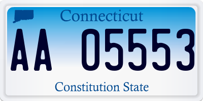 CT license plate AA05553