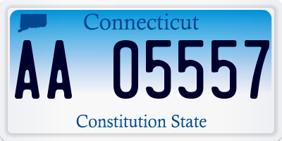 CT license plate AA05557