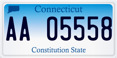 CT license plate AA05558